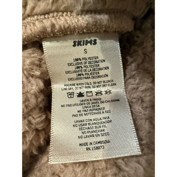 NWT SKIMS Sherpa Teddy Joggers in Dessert (brown) Women’s Size S - Picture 7 of 12